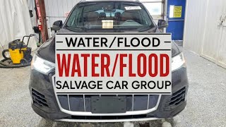 Full VIN:WA1LXAF71MD014582 Audi Q7 2021 Black WATER FLOOD Update
