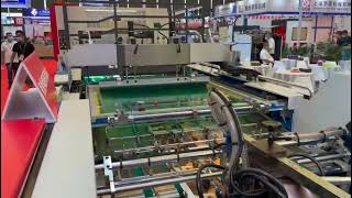 ST1050 automatic stop cylinder/spot uv machine silk screen printing machine +cold foil