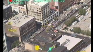 Cleveland police helicopter video of arrests during RNC flag-burning protest, Part 3