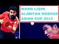 Wang liqin  alamyan noshad asian cup 2012 table tennis