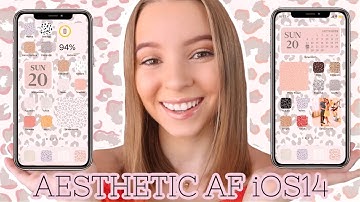 HOW TO CUSTOMIZE YOUR iOS14 HOME SCREEN *AESTHETIC AF* | widgets + new apps + how to customize it!