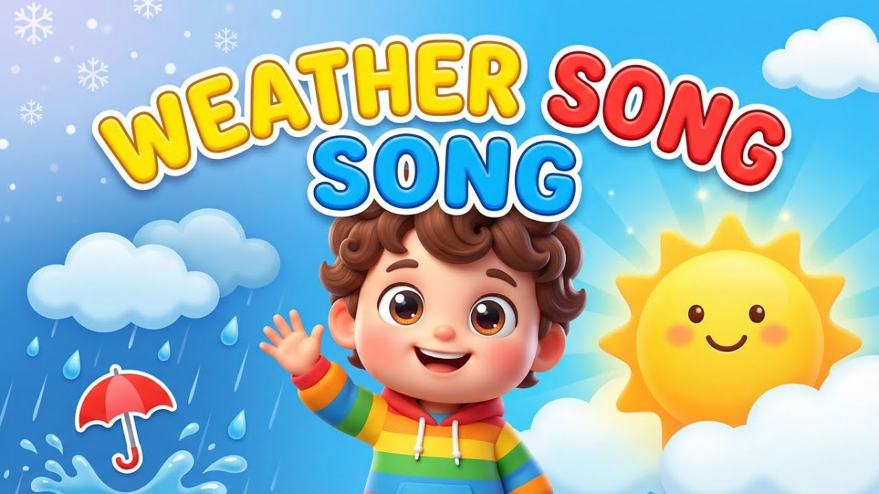 Weather Song for Kids 🌧️☀️ ️ | Rain Sun Snow | Learning Weather for ...