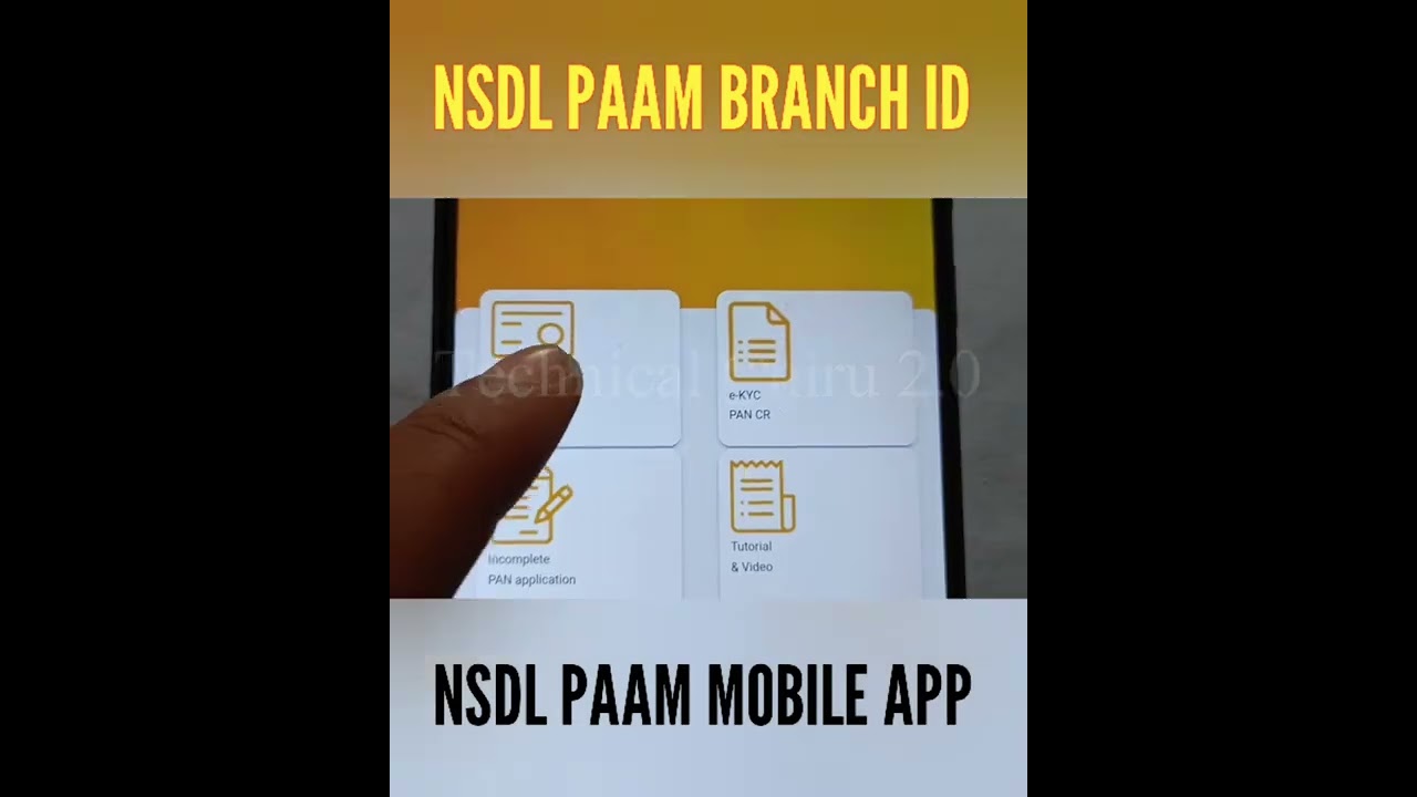 NSDL Paam Mobile App - Official PAAM Login - NSDL Paam Branch id 