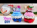 DIY projects for Christmas and winter for a frozen room decor - Cake boxes with recycled tubs DIY projects for Christmas and winter for a frozen room decor - Cake boxes with recycled tubs