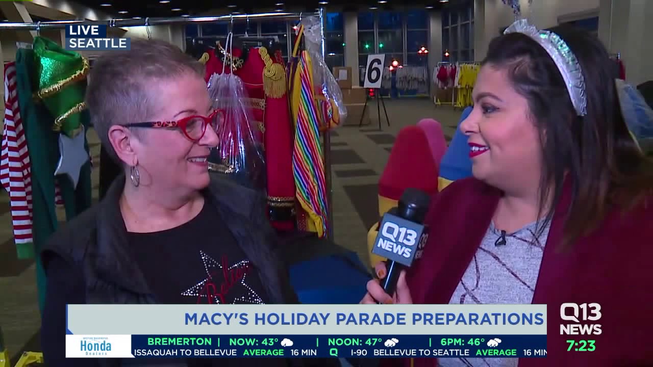 Macy's holiday parade prep