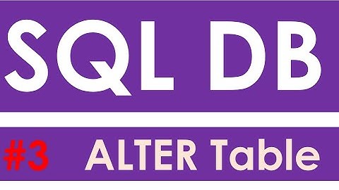 SQL Database Video 3 : SQL Alter Table (Add/Drop/Rename/Modify) with Apex Oracle