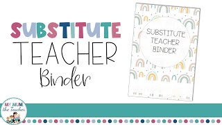 Substitute Teacher Binder