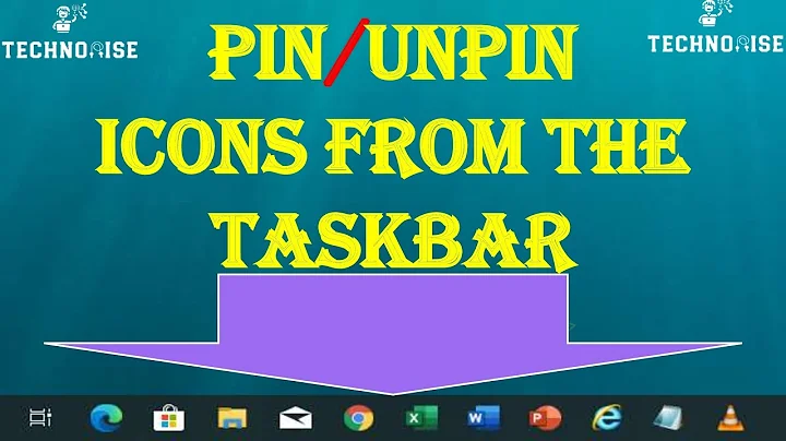 How To Add And Remove Programs Icons From Taskbar - Pin/Unpin - Windows 10