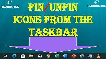 How To Add And Remove Programs Icons From Taskbar - Pin/Unpin - Windows 10
