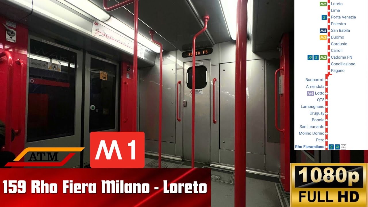 🚇 REVAMPING 159 sulla linea 🔴 M1 da RHO FIERA MILANO a LORETO