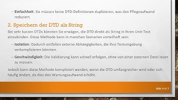 Wie man XML in Unit-Tests effektiv mit DTDs validiert