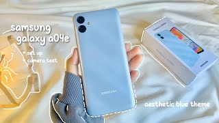 unboxing samsung galaxy a04e light blue | how to have an aesthetic phone android ๑💙 screenshot 1