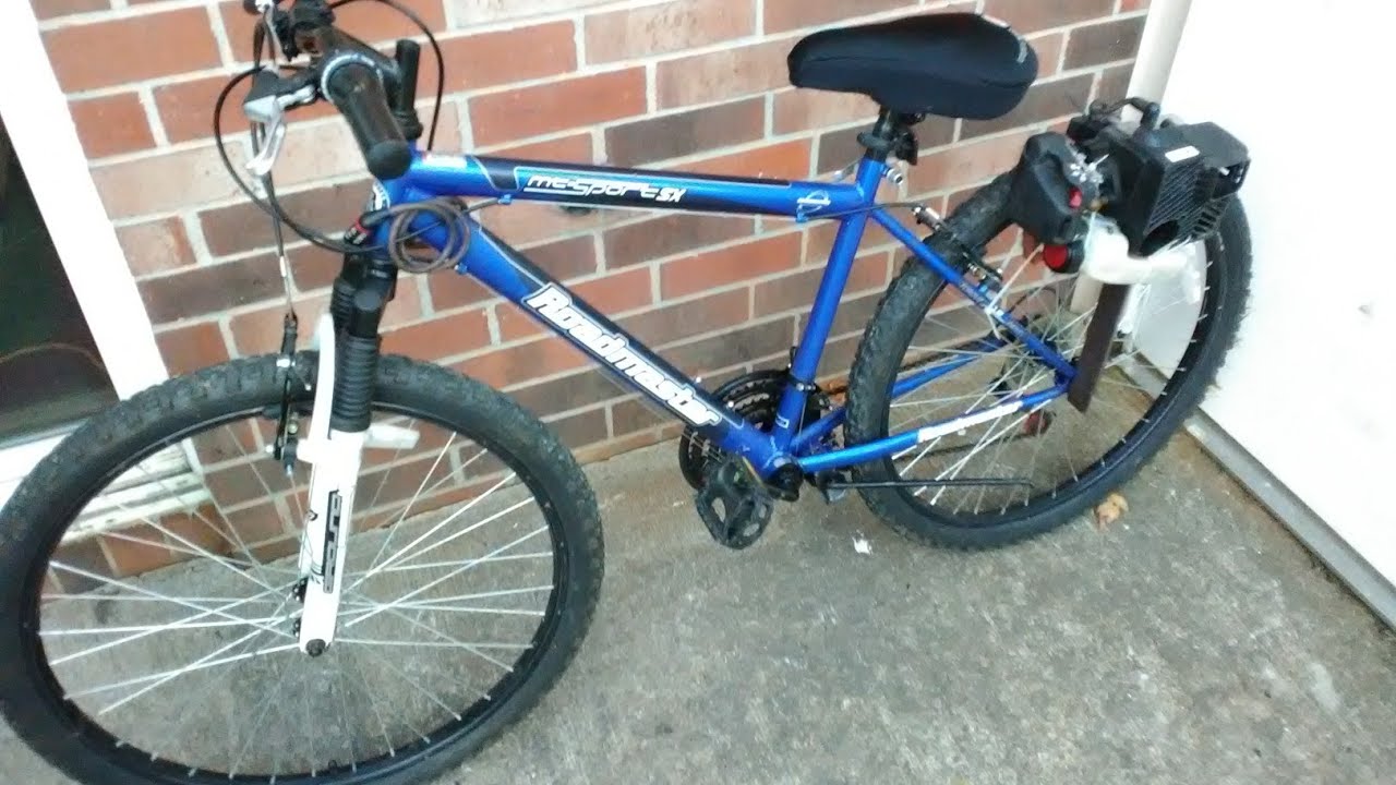 Weed eater powered friction drive bike ! YouTube