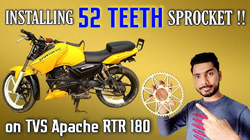Installing Stunt sprocket on TVS Apache RTR 180 | Power Upgrade