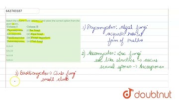 Match the column I with column II and select the correct option from the given codes. {:(Column ...