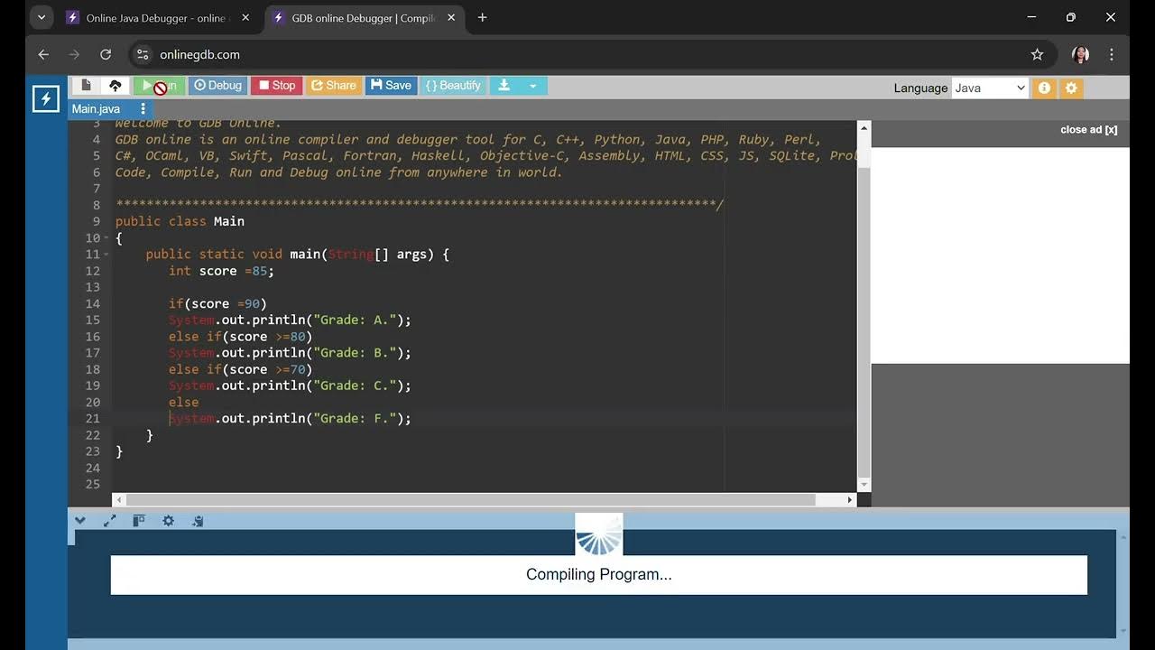 GDB online Debugger Compiler Code, Compile, Run, Debug online C, C++ ...