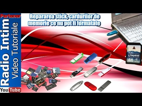 Repararea stick, cardurilor de memorie ce nu pot fi formatate