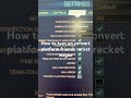 How to turn on convert platform friends rocket league