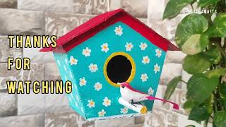 How to make a bird house using cardboard :: DIY :: easy craft :: school project :: bird. home by S-Multi Crafts 19,337 views 2 years ago 6 minutes, 13 seconds