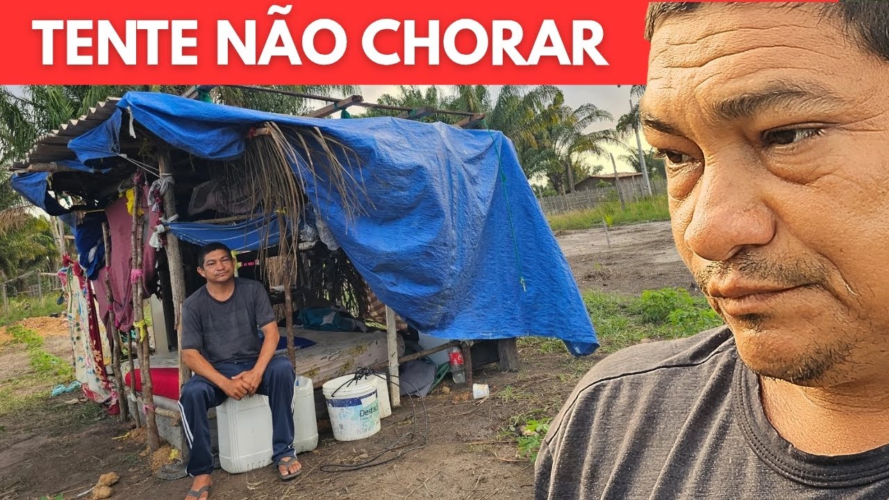 TENTE NÃO CHORAR: DOENTE ELE VIVE ISOLADO NUM BARRACO DE PALHA