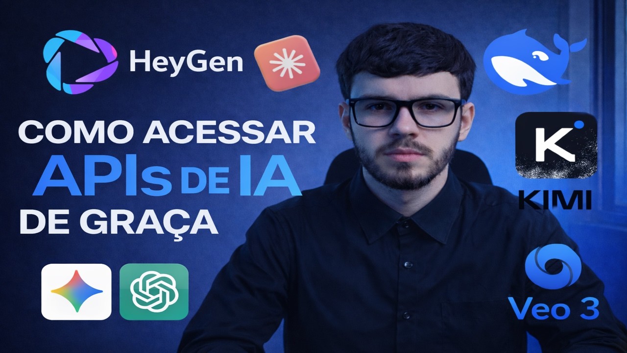 Use as MELHORES APIs de IA (Texto, Imagem, Vídeo, Áudio) GRÁTIS e ILIMITADO!