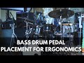 BASS DRUM Pedal Placement for Drum Set Ergonomics - Modern Drummer 2017 Clips