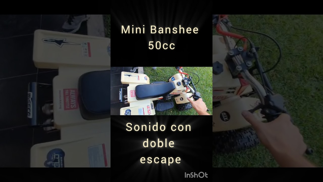 Mini Banshee 50cc sonido doble escape 