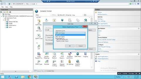 how to change Application Pool in IIS