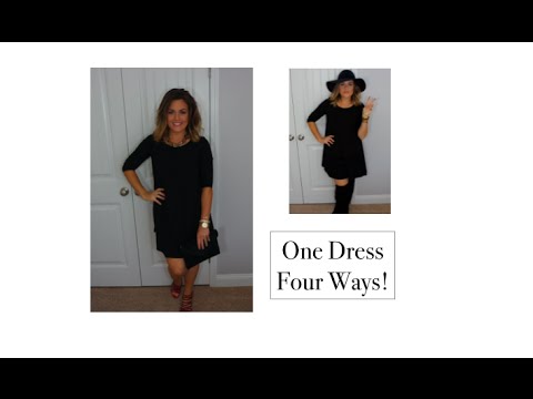 black swing dress