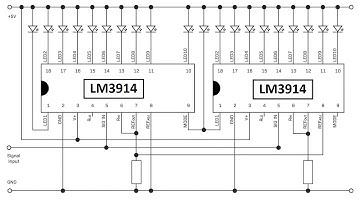 How to cascade IC LM3914