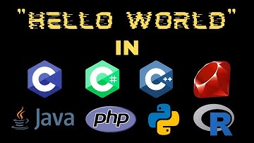 Print HELLO WORLD in 8 programming languages | C, C++, C#, Python, Ruby, R, PHP, Java | Learnonpy |