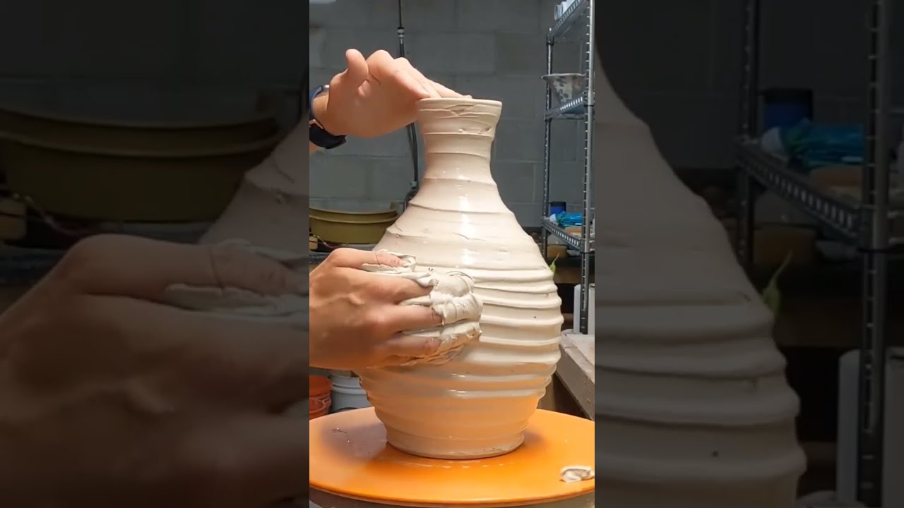 Slip Trailing A Handmade Vase Art Pottery Shorts
