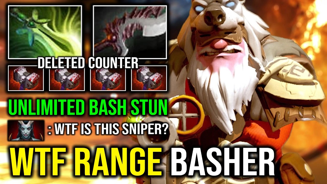 WTF RANGE BASHER 100% Max Range Free Hit Bash Knockback Sniper Deleted Hard Counter Dota 2