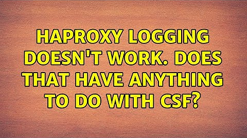 Haproxy logging doesn