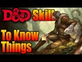 Dd skills 101  arcana history nature religion