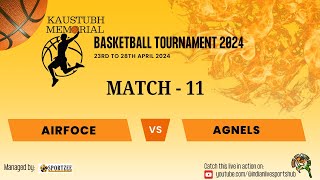 Airforce Vs Agnels | Kaustubh Memorial Basketball Tournament | Fr. Agnel Sports Complex Mumbai