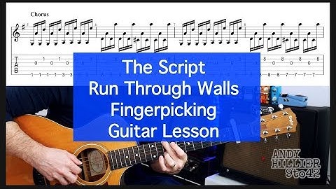 How to play The Script - Run Through Walls Fingerpicking Guitar Lesson with TAB