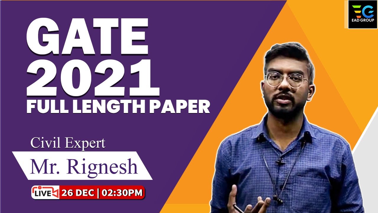 Gate 2021 Full Length Paper  | GATE 2023 Crash Course | CIVIL ENGINEERING | BY RIGNESH SIR