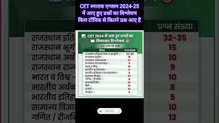 CET स्नातक स्तर में आए हुए प्रश्नों का विश्लेषण /CET स्नातक एग्जाम #cet #cetexam #cet2025 #rajasthan