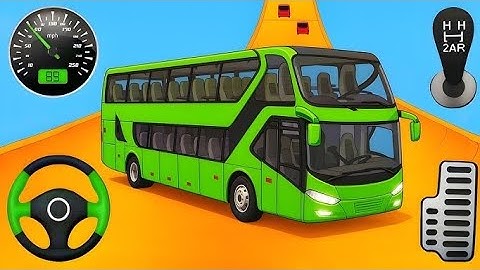 Crazy Bus Mega Ramp Challenge Impossible Tracks Impossible Racing Android Game Play 