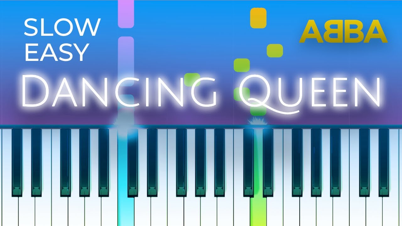 ABBA - Dancing Queen - SLOW EASY Piano TUTORIAL by Piano Fun Play
