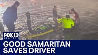 Good Samaritan saves driver from Lake Stevens | FOX 13 Seattle