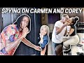 SPYING ON CARMEN AND COREY FOR 24 HOURS!!! (bad idea)