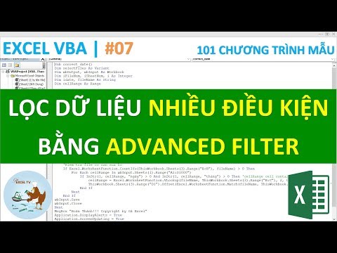 Video VBA Excel | #7 Lọc dữ liệu nhiều điều kiện trong Excel... - youtube