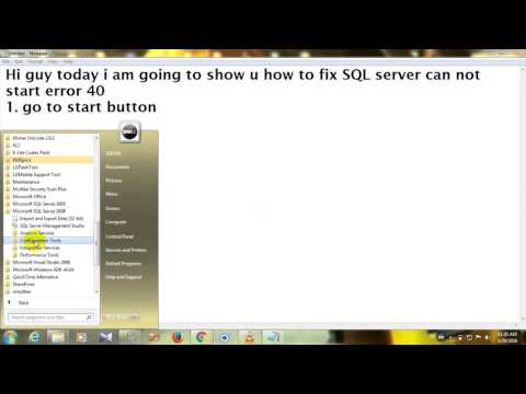 fix sql server error 40