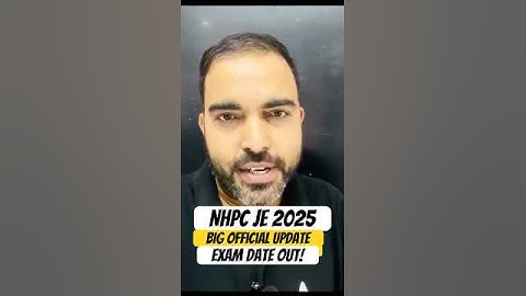 NHPC JE 2025: Biggest Update | Exam Date Announced + Free तैयारी Guide #NHPCJE #ExamDate
