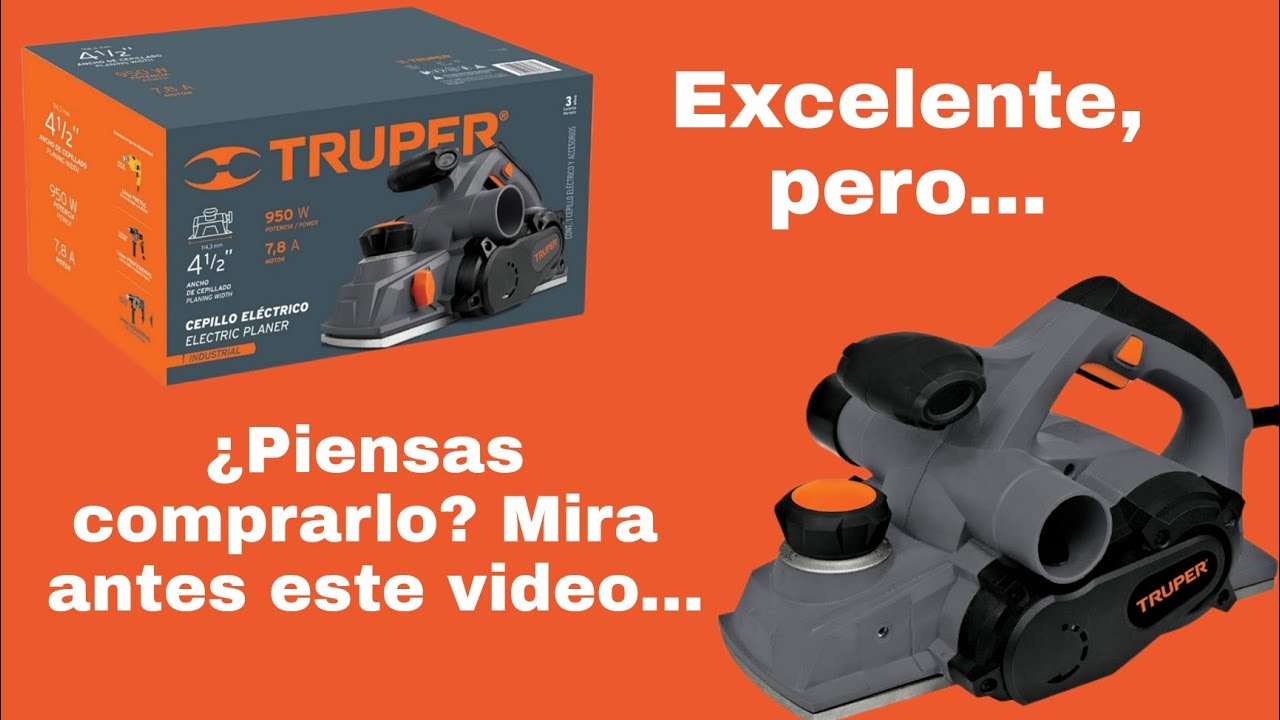 Cepillo eléctrico industrial Truper 4 1/2 Pulgadas (reseña). - YouTube