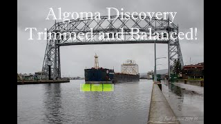The Properly Trimmed Algoma Discovery Departs Duluth after their reloading! And they Salute !!