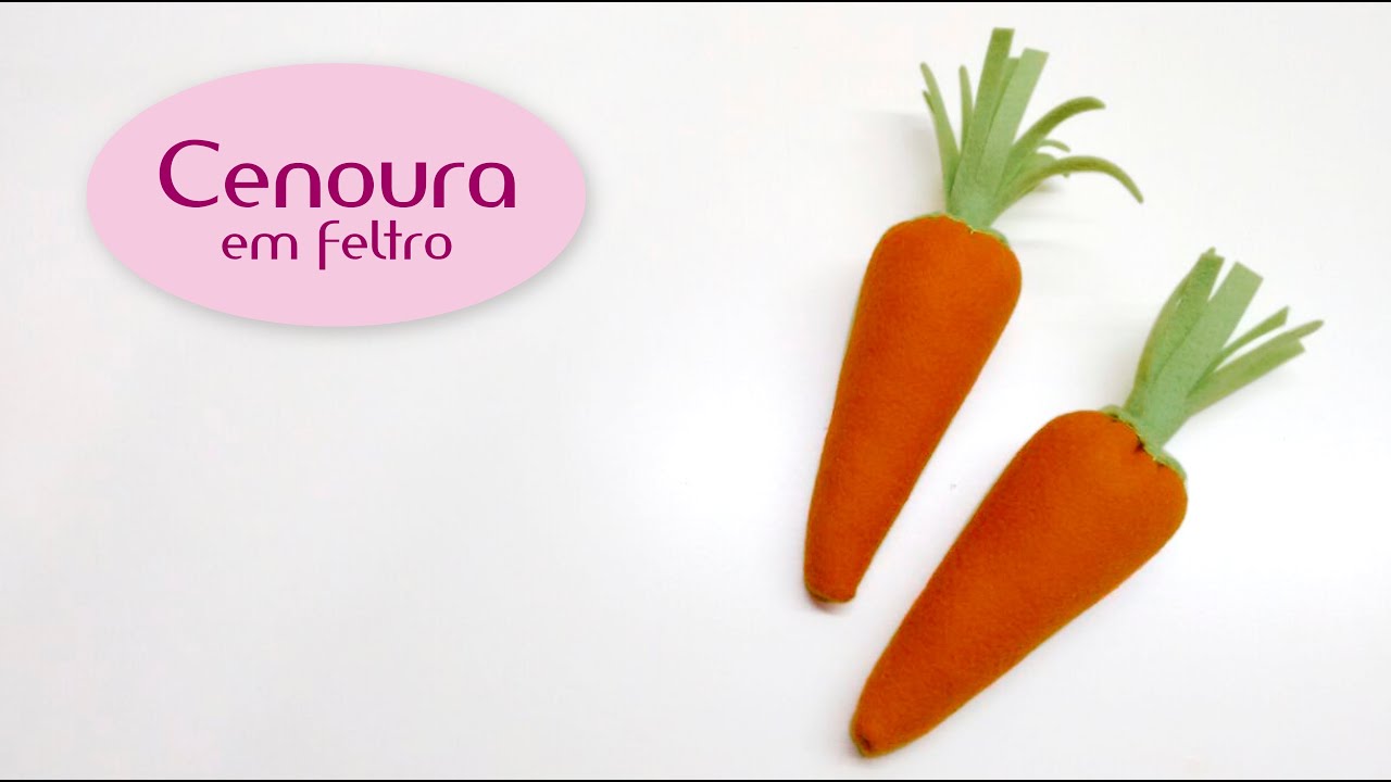 Cenoura em feltro (pic nic)