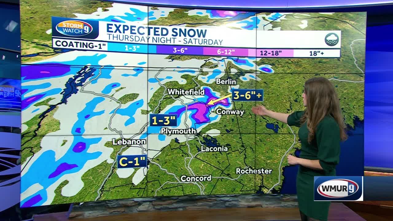 Snow expected in parts of northern New Hampshire Thursday - YouTube